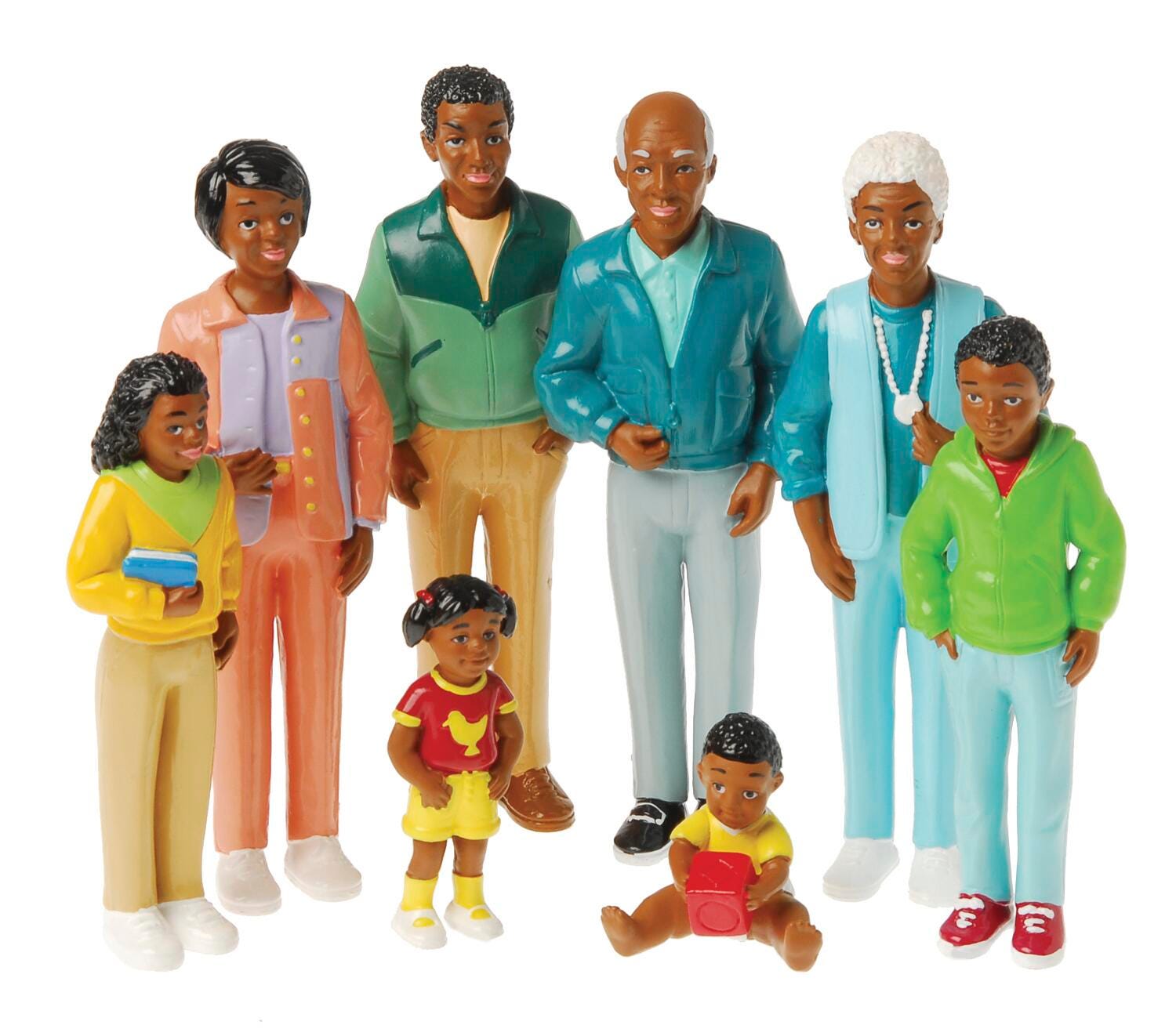 Marvel Education Pretend and Play African American Family Set of 8